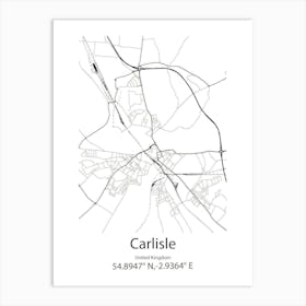 Carlisle,United Kingdom Minimalist Map Poster