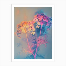 Iridescent Flower Queen Annes Lace 1 Art Print