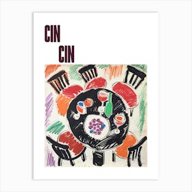 Cin Cin Poster Wine With Friends Matisse Style 2 Art Print