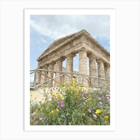 Segesta Temple, Sicily - Ancient Roman Architecture Photo Art Print - Italy Travel Photography Art Print