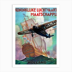 To Holland by Air And by Sea Art Print