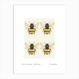 Cute Animals Collection Bumblebee 3 Art Print
