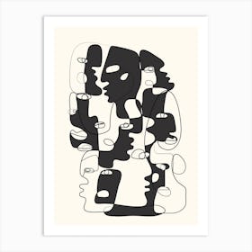 Abstract Faces 12 Art Print