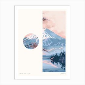 Mount Fuji Japan 2 Cut Out Travel Poster Art Print