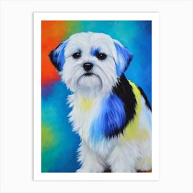 Lhasa Apso Fauvist Style Dog Art Print