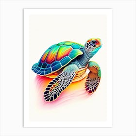 Kemp S Ridley Sea Turtle (Lepidochelys Kempii), Sea Turtle Tattoo 2 Art Print