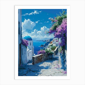 Beautiful Santorini Greece Wall Art 6 Art Print