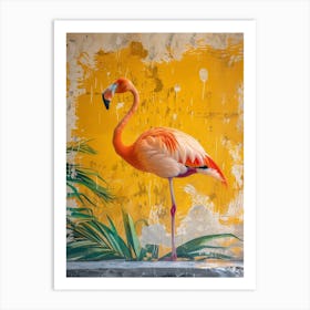 Greater Flamingo Galapagos Islands Ecuador Tropical Illustration 9 Art Print