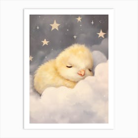 Sleeping Baby Chick 3 Art Print