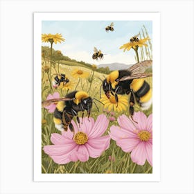 Bumblebee Storybook Illustration 24 Art Print