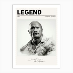 Dwayne Johnson Legend Art Print