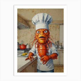 Lobster Chef Art Print