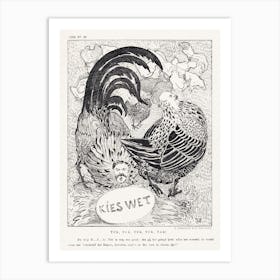 Cartoon With Politicians Like Chickens (In Or Before 1893), Theo Van Hoytema Art Print