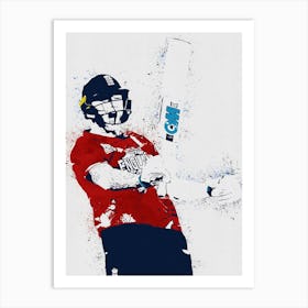 Ben Stokes Painting Art Print