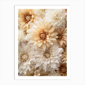 Boho Dried Flowers Chrysanthemum 3 Art Print