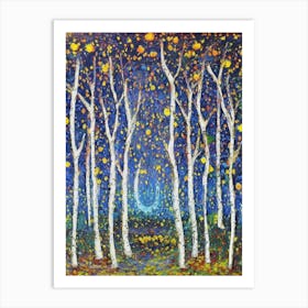 Moonlight In The Forest 1 Art Print