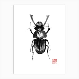 Samurai Beetle Art Print
