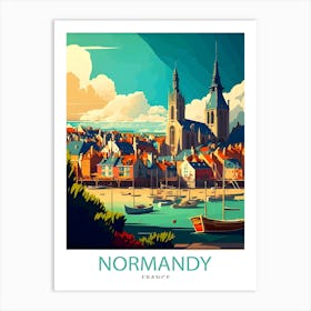 Normandy France TravePoster 3 Art Print