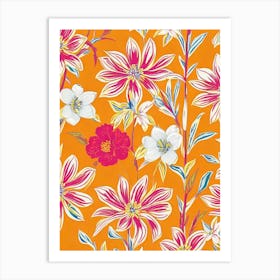 Tiger Lily Floral Print Warm Tones 1 Flower Art Print