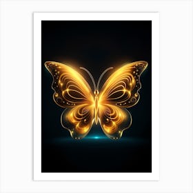 Golden Butterfly Art Print