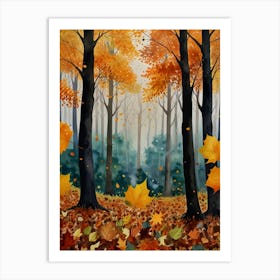 Autumn In The Forest 1 Art Print