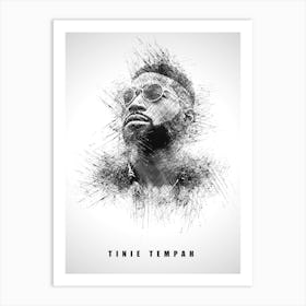 Tinie Tempah Rapper Sketch Art Print