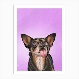 Tounge Out, Joy In - Dog Portrait Art Print