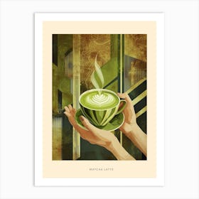 Matcha Latte Art Deco Poster 2 Art Print