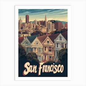 Aihrgdesign A Retro Travel Poster For San Francisco 4 Art Print