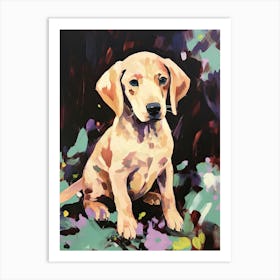 A Dachshund Dog Painting, Impressionist 3 Art Print