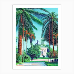 Miami Gardens, City Us  Pointillism Art Print