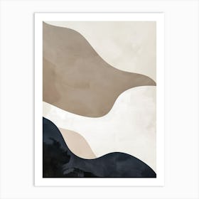 Flowing Solitude Minimalist Style Art Print