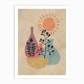 Vases And Plants 5 Art Print