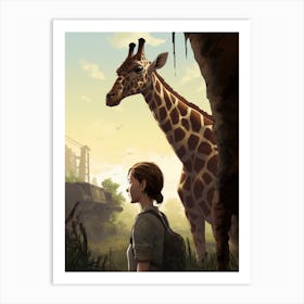 The Last Of Us Giraffe Ellie Fan Art Art Print