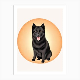 Schipperke Illustration Dog Art Print