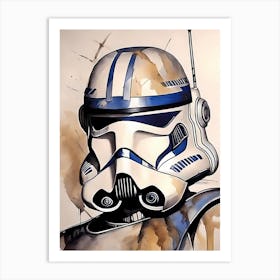Captain Rex Star Wars Painting (28) Art Print