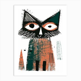 Cat In The Woods 6 Art Print