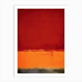 Orange And Red Abstract Painting 10 Art Print