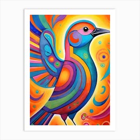 Colorful Bird ~ Reimagined 16 Art Print