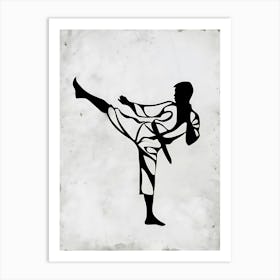 Karate Kick Art Print