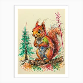 Red Squirrel Art Print