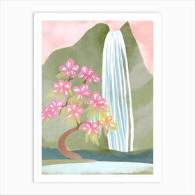 Hawaiian Waterfall 1 Art Print