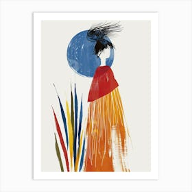 Woman With Feathers Art Print