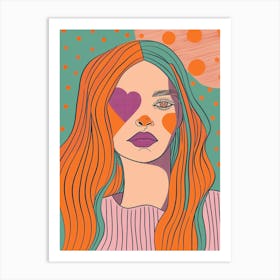 Heart Shaped Face Art Print