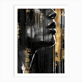 Gold And Black 67 Art Print