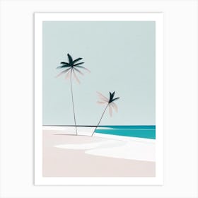 Muri Beach Cook Islands Simplistic Tropical Destination Art Print