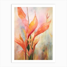 Fall Flower Painting Heliconia 2 Art Print