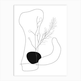 Black And White Drawing Art Print