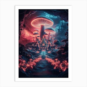 Mushroom Forest Art Print