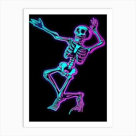 Skeleton Dancing 1 Art Print